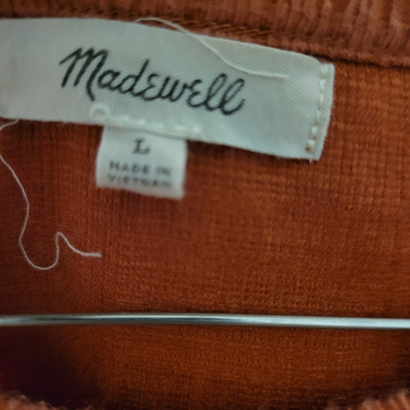 Madewell Burnt Orange Textured Short Sleeve Top - Picture 3 of 4